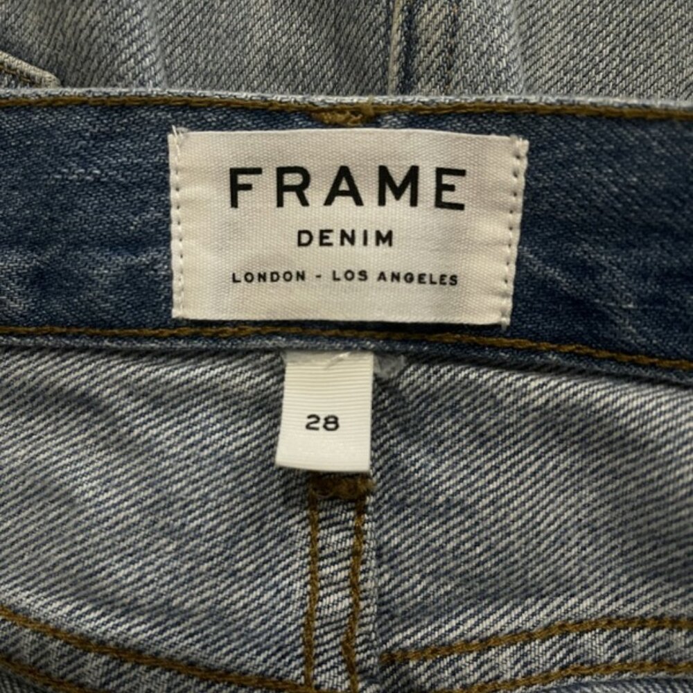 Frame Denim Mini Skirt Size 28 Distressed Studded Y2K Vibes M - Picture 5 of 9
